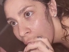 Amateur, Grosse bite, Sucer une bite, Noir ébène, Interracial, Sauna, Suçant, Épouse