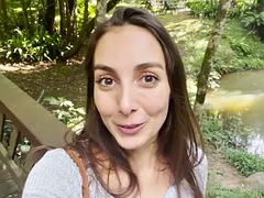 Amateur, Nana, Gros seins, Brunette brune, Allemand, Hard, De plein air, Solo