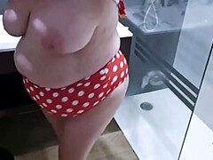 BBW Wife Cheats on Husband with Poolside Pissing and Hairy Pussy Action