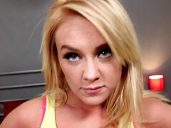 Rubia, Mamada, Fetiche, Lencería, Estrella porno, Pov