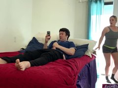 Blondine, Selbstgemacht, Milf, Natürlichen titten, Realität, Stiefmutter, Taboo, Spanner