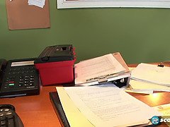 デカパイ, フェラチオ, イく瞬間, ヒール, 自然山雀, オフィス, ハメ撮り, 赤毛