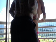 Car Jacker Sarah Jessie follows the guy to the Hotel room