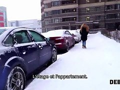 素人, バック, 自家製, お金, 赤毛, ラフ, ロシア人, ティーン