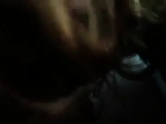 Street whore swallows load in car