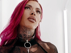 黒人, フェラチオ, ブーツ, 顔射, 開帳, 巨大, スパンキング, タトゥー