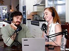 Grote kont, Grote mammen, Zwart, Pijpbeurt, Gezichtspunt, Roodharige vrouw, Mager, Tiener