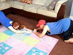 18 jaar, Kont, Grote lul, Handbeurt, Likken, Masturbatie, Roodharige vrouw, Tieten likken