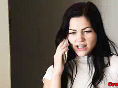 緊縛, フェラチオ, 服従, 黒人, ティーン, 三人, のぞき