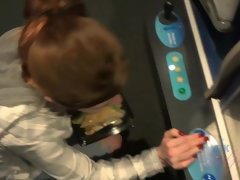 Blondine, Blasen, Besamung, Freundin, Höschen, Piercing, Pov, Dürr