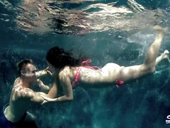 Saucy vixen incredible underwater sex video
