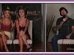 Messy blonde stunners linda lan & gypsie rose get rode in missionary by tattooed hunk Small Hands