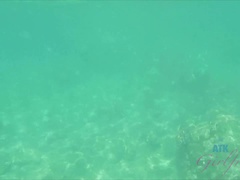 Playa, Morena, Despelote, Novia, Aceite, Al aire libre, Pov, Tetas