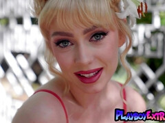 Blond, Schattig, Buiten, Klein, Mager, Alleen, Tieten likken