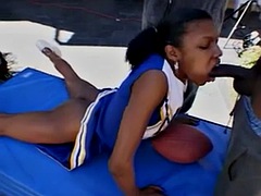 Black Petite Cheerleader dp Gangbang BCGB