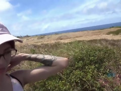 Plage, Petite amie, Lunettes, Embrassement, De plein air, Pov, Public, Mouillée