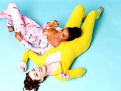 Kont, Grote mammen, Zwart, Pijpbeurt, Hondjeshouding, Zwart, Interraciaal, Trio