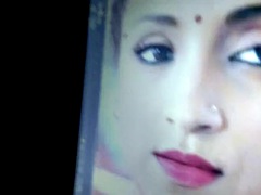 Trisha tribute with spit on face and hot cum on face