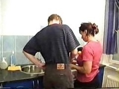 Mom Bangs Son In The Kitchen