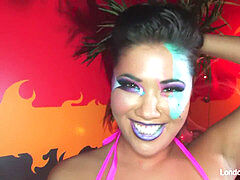 アジア人, デカ尻, デカチン, フェラチオ, イく瞬間