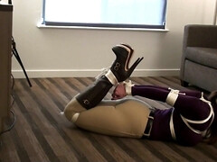 Mysterious woman's allure captivates in a thrilling bondage sensual fantasy.