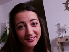 Sucer une bite, Brunette brune, Hard, Hd, Pov, Adolescente