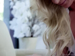 Rubia, Tetona, Lesbiana, Maduro, Pequeña, Perforación, Coño, Adolescente