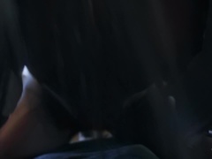 Thick Ebony Girl In Thong And Hoodie Rides Her White Boyfriend's Cock