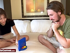 18 jaar, Enthousiasteling, Bruinharig, Stel, Spel, Hardcore, Klein, Tieten likken