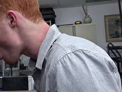 Leie, Grosser schwanz, Schwarz, Schwarz, Interrassisch, Büro, Pov, Rotschopf