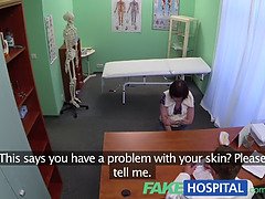 Naughty patient gets oral and fucked by fakehospital doctor in public