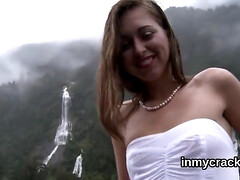 Exceptional Hottie Is Flashing Her Stretched Slim Quim