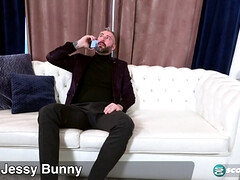 アナル, ブロンド, フェラチオ, 口内発射, 手コキする, オイル, オマンコ, ゴックンする