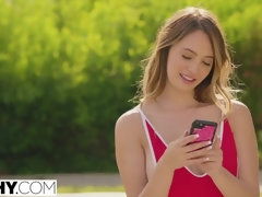 18, お尻, デカパイ, ブロンド, 大学生, 顔射, 馬乗り, ティーン