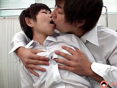 Asiatique, Sucer une bite, Éjaculation interne, Tir de sperme, Poilue, Mamelons, Nénés