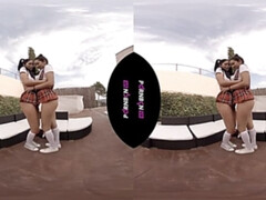 3 dimensionaal, Grote mammen, Lesbisch, Likken, Kut duiken, Realiteit, Voorbinddildo, Tieten likken