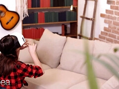 茶髪の, 捕まる, レズビアン, なめる, オマンコ, 剃毛, 靴下, フェラする