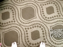 Petite 18yo cutie girl next door blowing penis and tosses salad - POV blowjob and rimjob