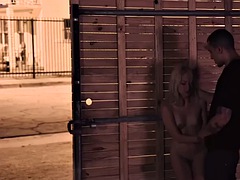 Rubia, Mamada, Británico, Pareja, Fetiche, Sexo duro, Al aire libre, Público