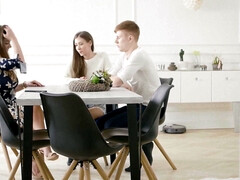 お尻, チン, ハンガリー人, レズビアン, オマンコ, ロシア人, 三人, オッパイの