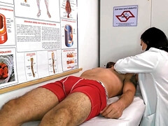 Leie, Grosser arsch, Blasen, Braunhaarige, Kehlenfick, Arzt, Handjob, Krankenschwester