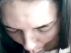 Amateur, Gros seins, Sucer une bite, Brunette brune, Gorge profonde, Hd, Interracial, Fille latino