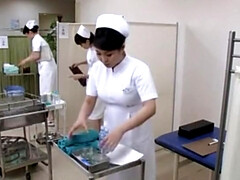 Belleza, Clásico, Linda, Grupo, Japonés, Enfermera, Coño, Tetas