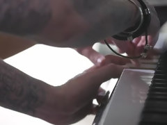 美女, ブロンド, チン, ヨーロピアン, 自然山雀, オマンコ, タトゥー, ティーン