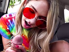 Tussi, Blondine, Spermaladung, Fingern, Masturbation, Piercing, Reiten, Rasiert