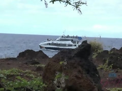 ブロンド, フェラチオ, 手コキする, オーガズム, アウトドア, ハメ撮り, ガリガリ, オッパイの