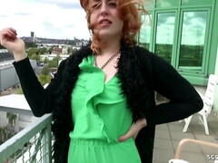 素人, デカチン, チン, ドイツ人, 公共, 現実, 赤毛, ティーン