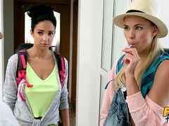 デカパイ, 茶髪の, 顔面騎乗, 開帳, ハンガリー人, 自然山雀, アウトドア, 三人