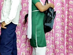 18, アジア人, バック, インド人, オマンコ, 女子高生, 生徒, ユニフォーム