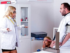 デカチン, ブロンド, 医者, バック, 自然山雀, 看護婦, ティーン, オッパイの